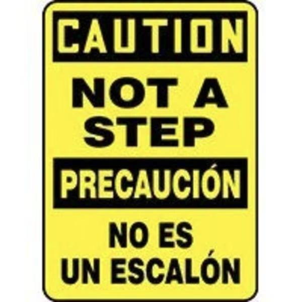 Accuform BILINGUAL OSHA CAUTION Safety Sign NOT SBMSTF649VS - main
